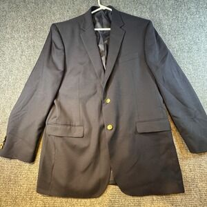 Ralph Lauren LRL Men's Navy Blazer 44L Gold Buttons Sport Coat Office Grad